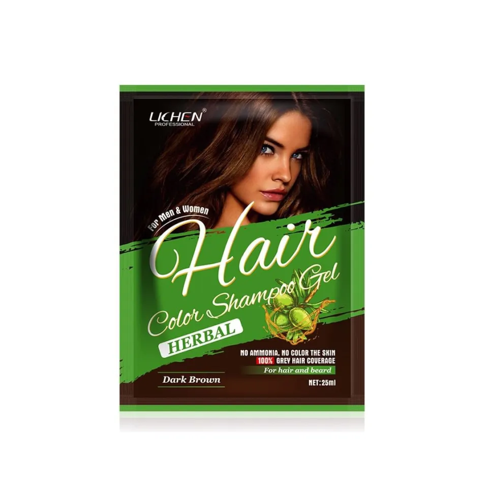 Lichen Hair Color Gel Dark Brown Sachet 20Ml 