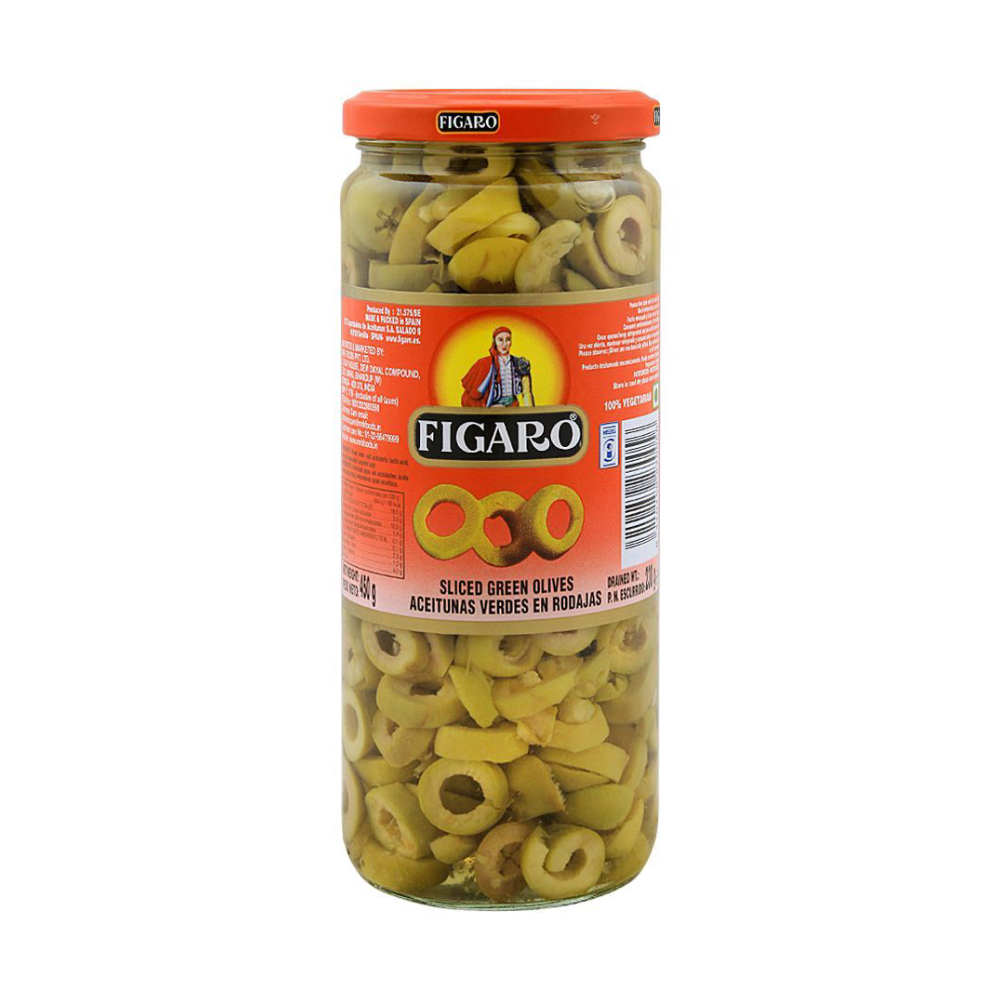 Figaro Sliced Green Olives 230G