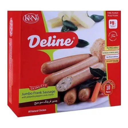K&Ns Jumbo Frank Sausage with Jalapeno Pepper and Cheese