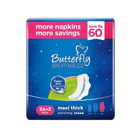 Butterly Long Maxi Thick XXl-26 Pads 