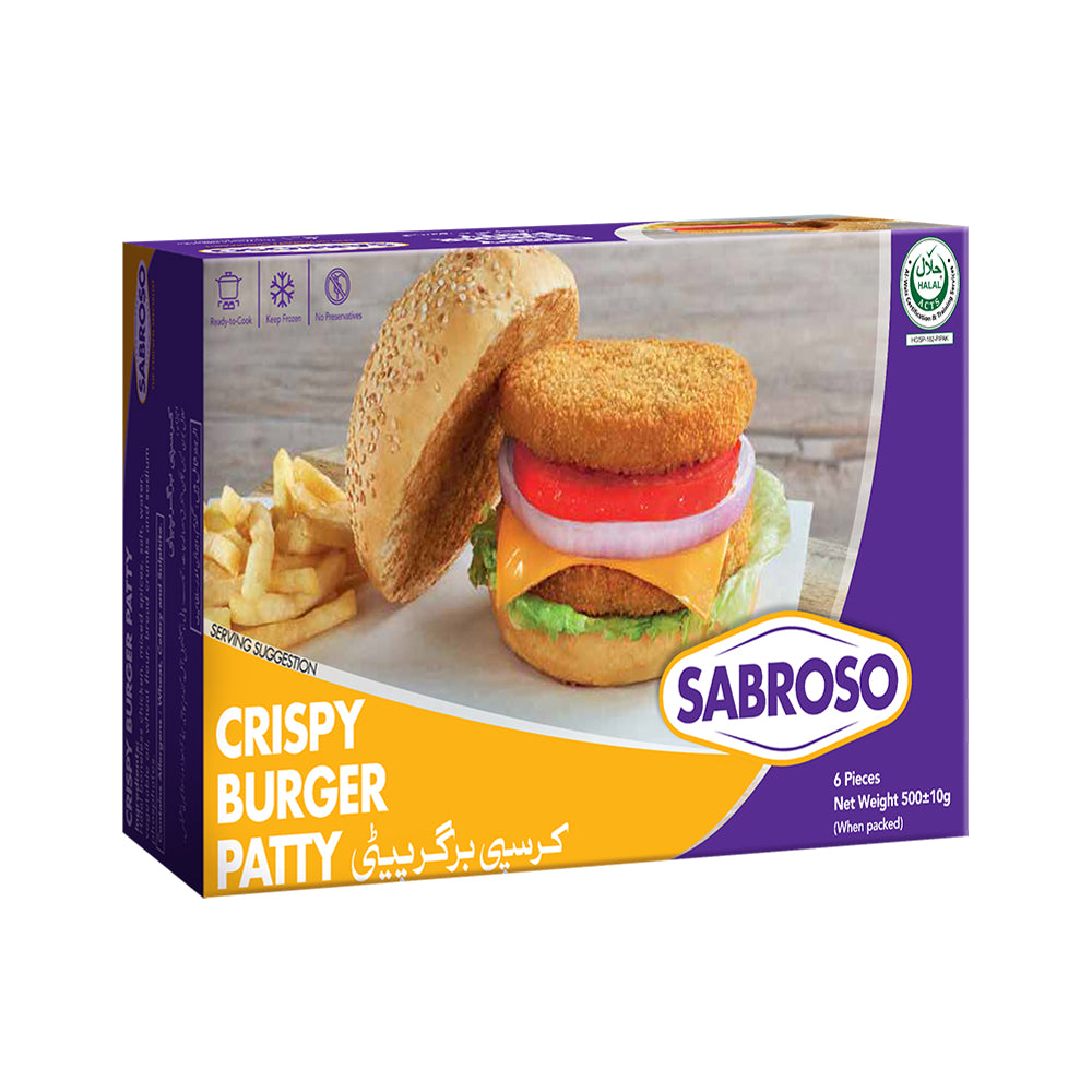 Sabroso Crispy Burger Patty 500G 6 Pack