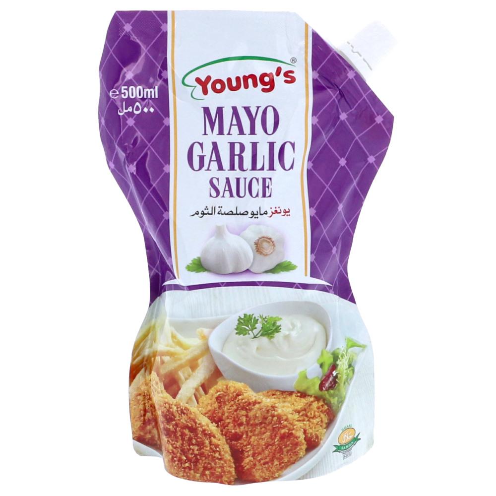 Youngs Mayo Garlic 500G
