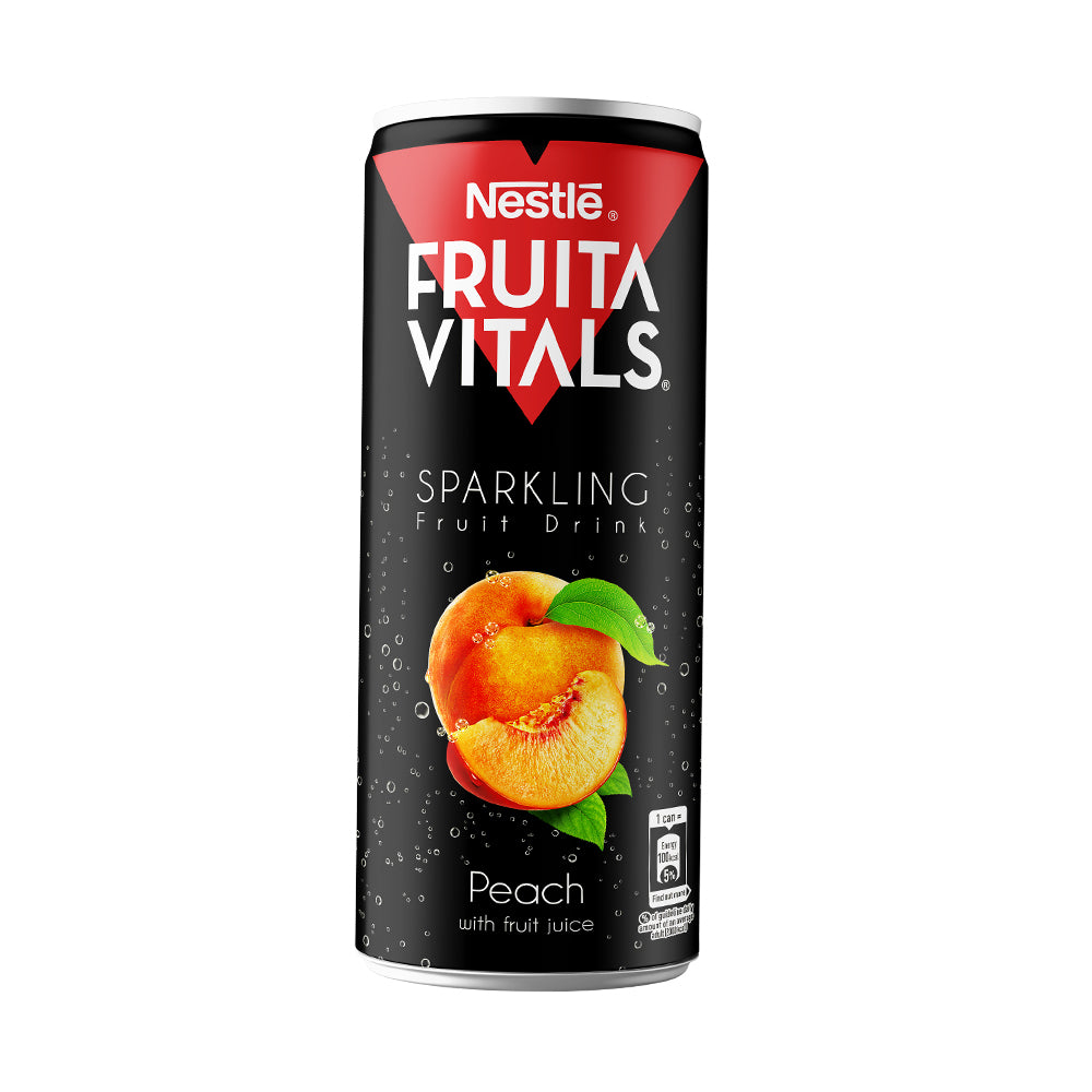 Nestle Fruita Vitals Peach Sparkling Fruit Drink 250ML