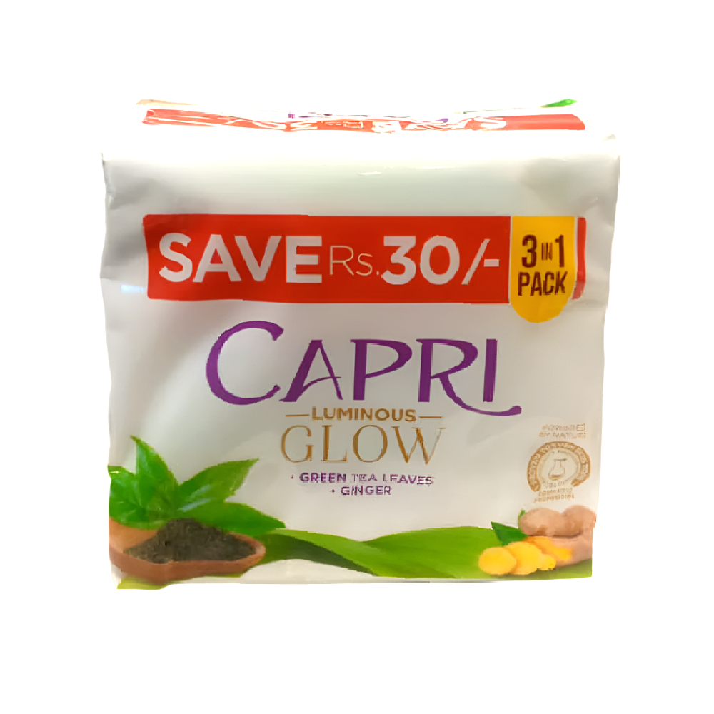 Capri Glow Green Tea Leaves 3 in 1 Pack